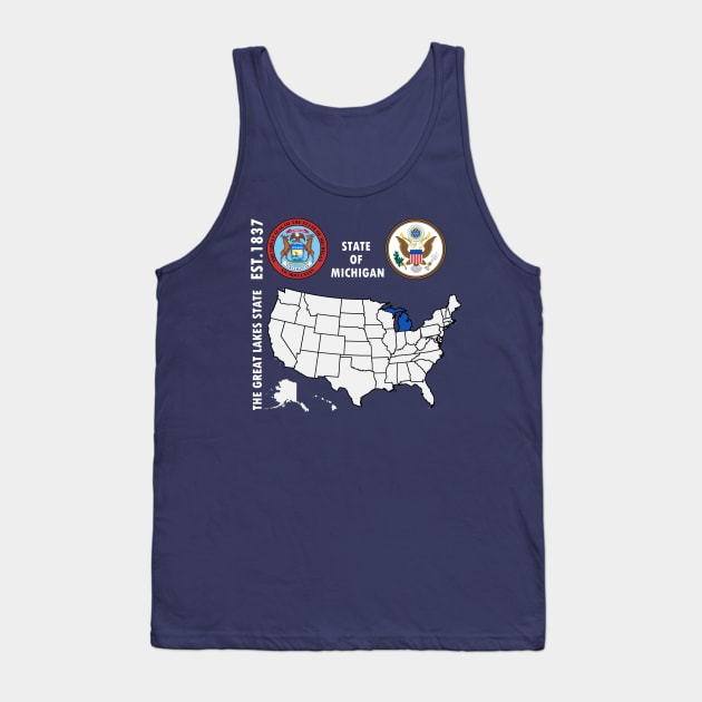 State of Michigan Tank Top by NTFGP